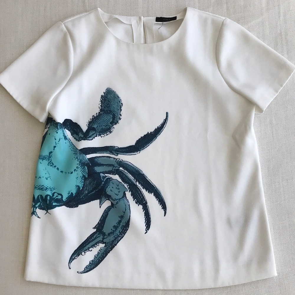 Jcrew Blue Crab Top
